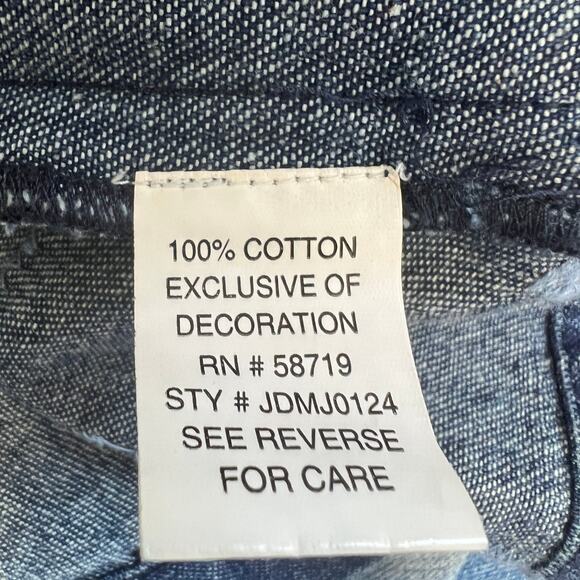 Vintage Choices Denim Jean Jacket Size M Pink Floral Embroidered Textured - Picture 7 of 7